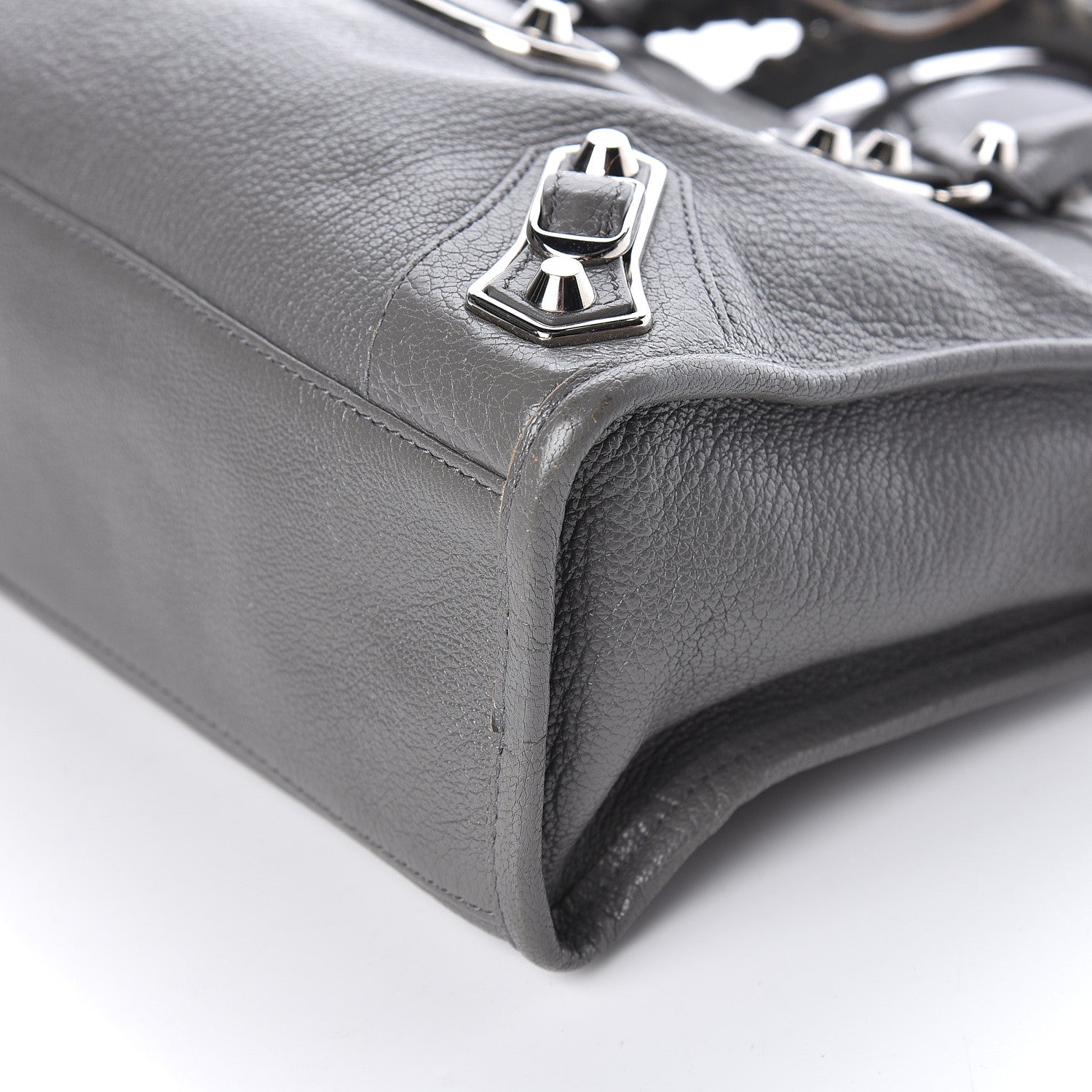 Balenciaga Chevre Silver Metallic Edge Hardware S City Gris Acier 6 of 10