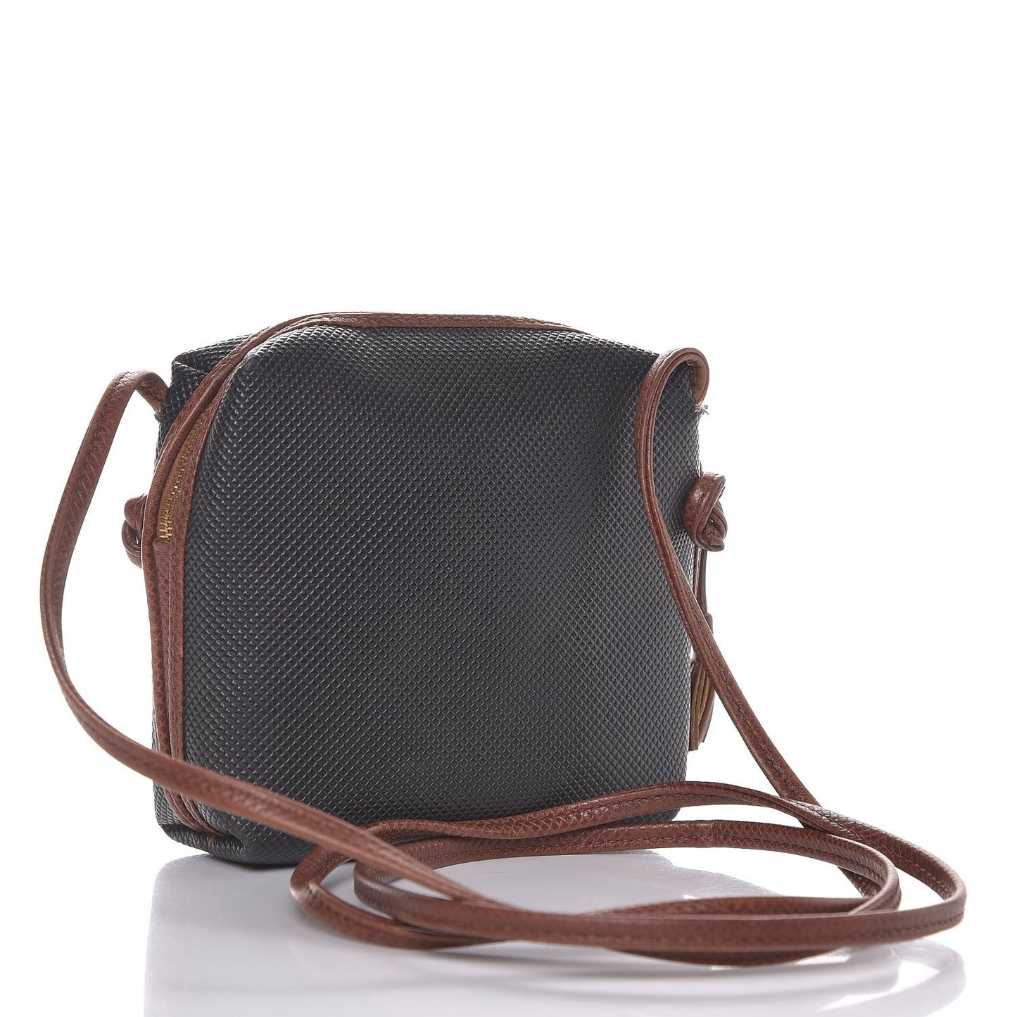 Rubberized Canvas Crossbody Black Brown