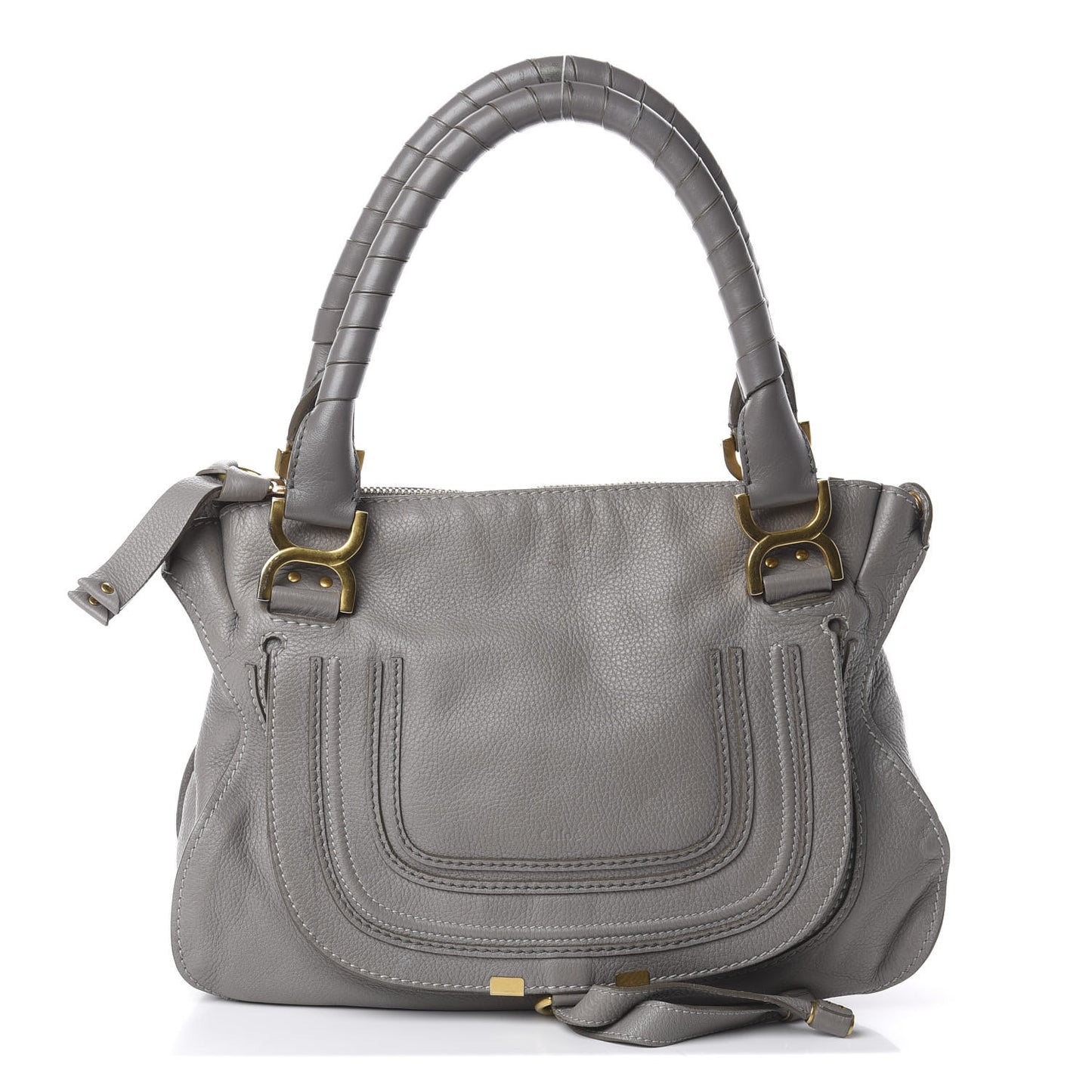 Calfskin Medium Marcie Satchel Cashmere Grey