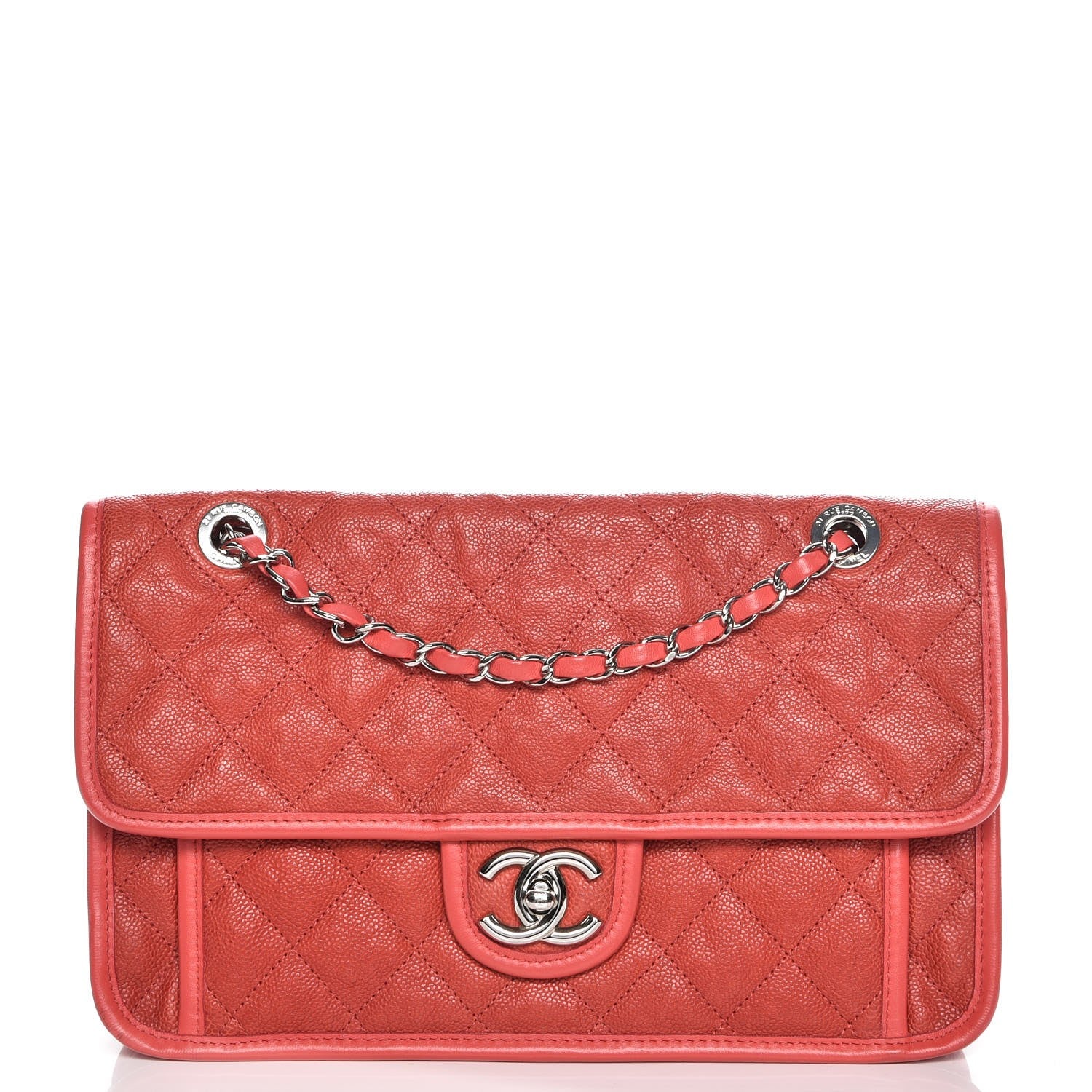 Chanel Caviar Quilted Medium French Riviera Flap Red 1 of 8