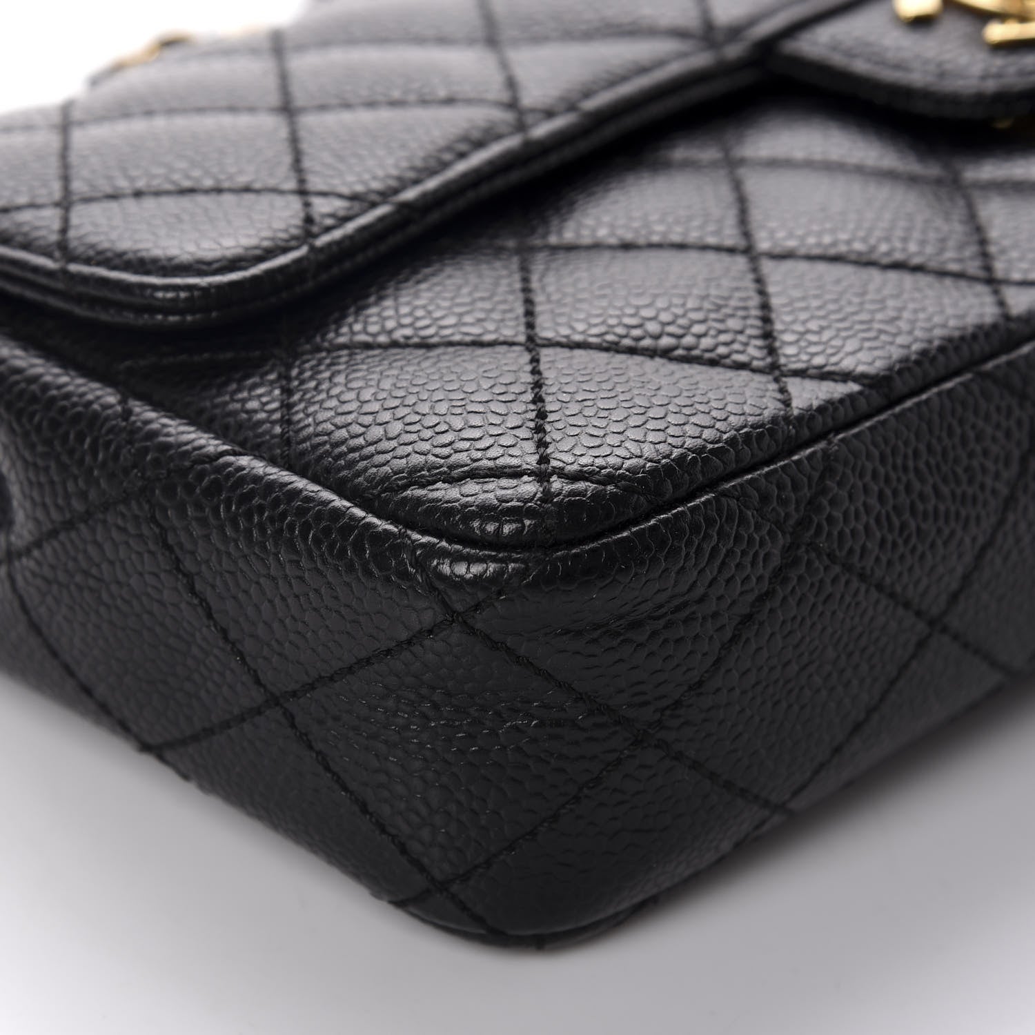 Chanel Caviar Quilted East West Flap Black 6 of 11