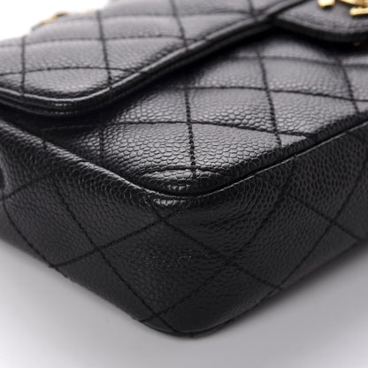 Chanel Caviar Quilted East West Flap Black 6 of 11