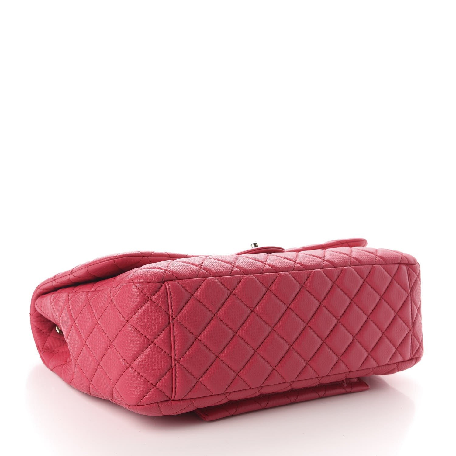 Chanel Calfskin Quilted Small XXL Travel Flap Bag Dark Pink 4 of 11