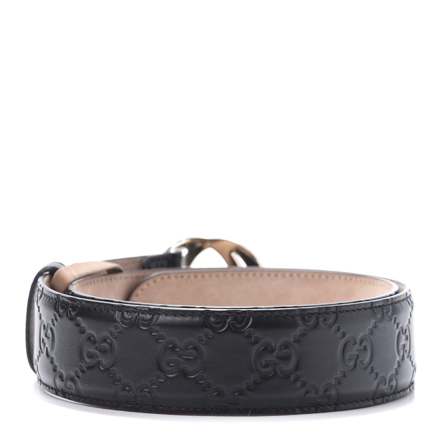 Gucci Guccissima Interlocking G 37mm Belt 75 30 Black 2 of 8