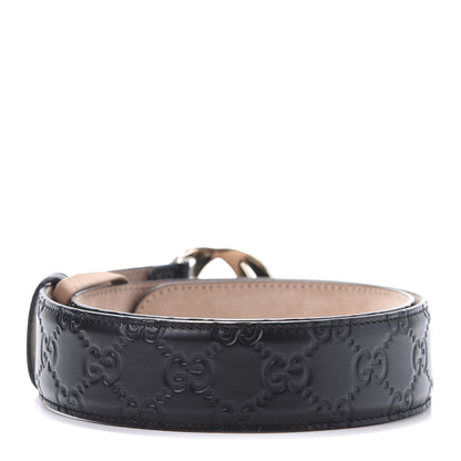 Gucci Guccissima Interlocking G 37mm Belt 75 30 Black 2 of 8