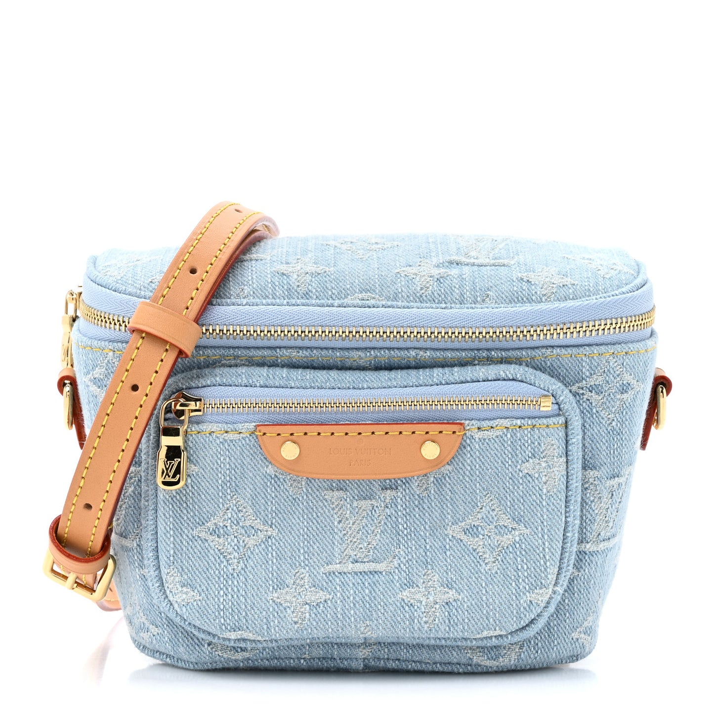 Monogram Denim Mini Bumbag Sky Blue