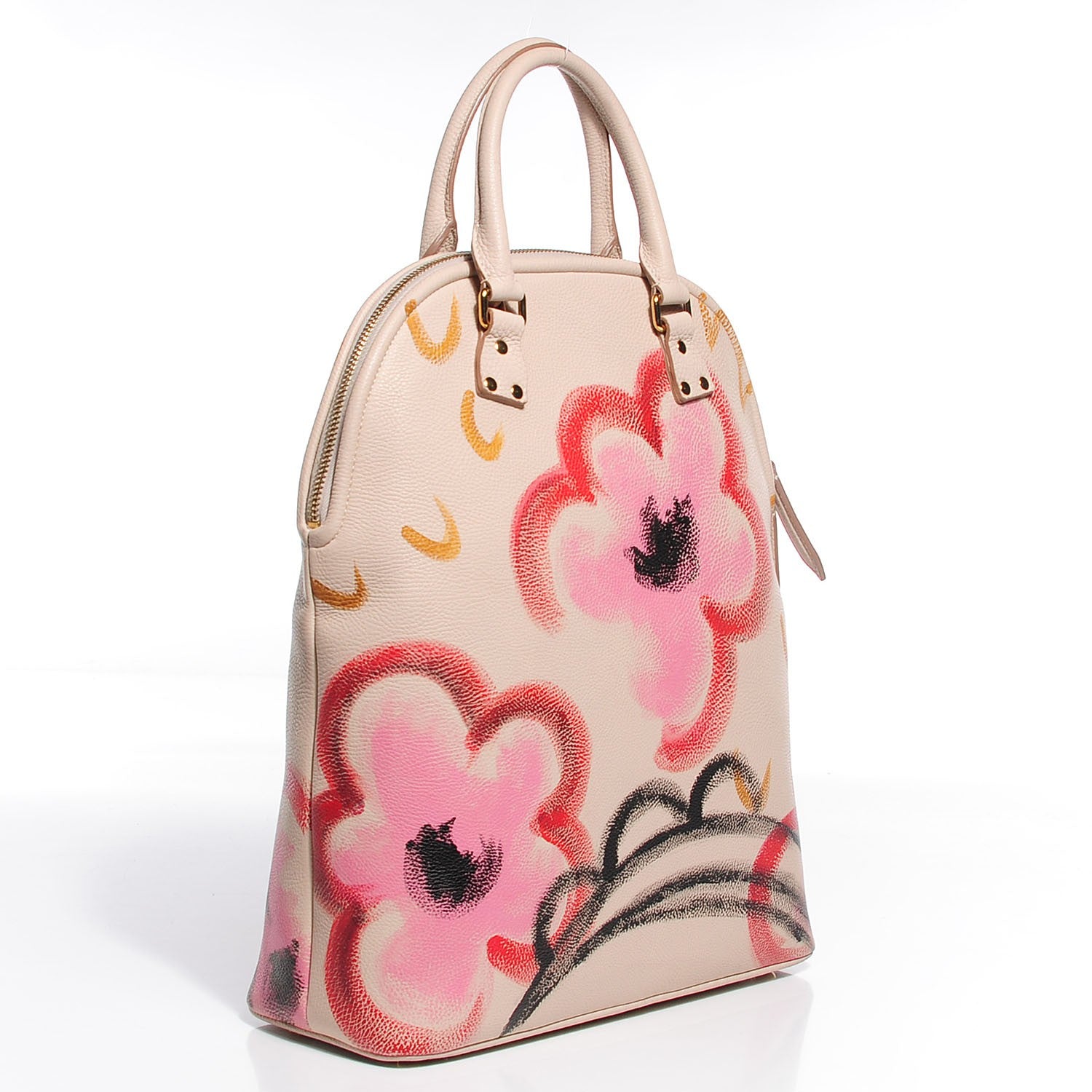 Burberry Prorsum Grainy Calfskin Hand Painted Bloomsbury Red 3 of 9