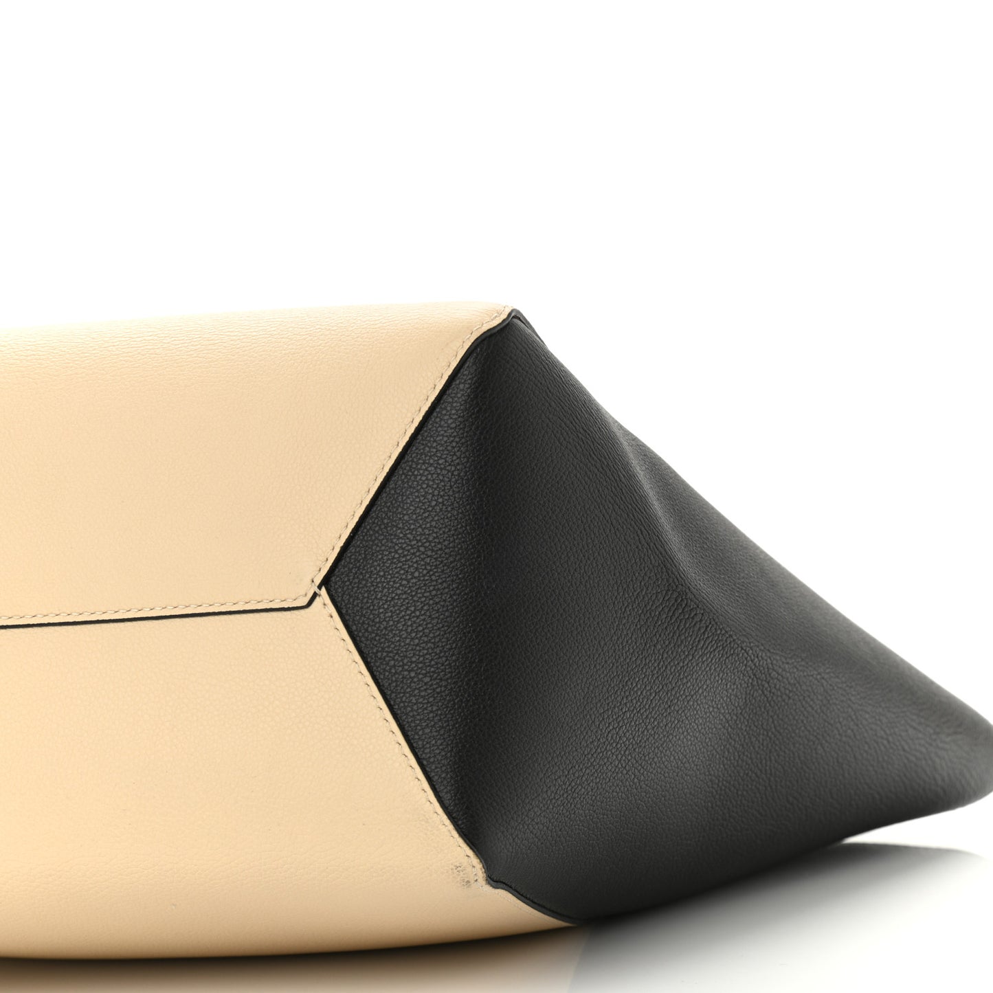 Calfskin Lockme Go Tote Black Vanilla