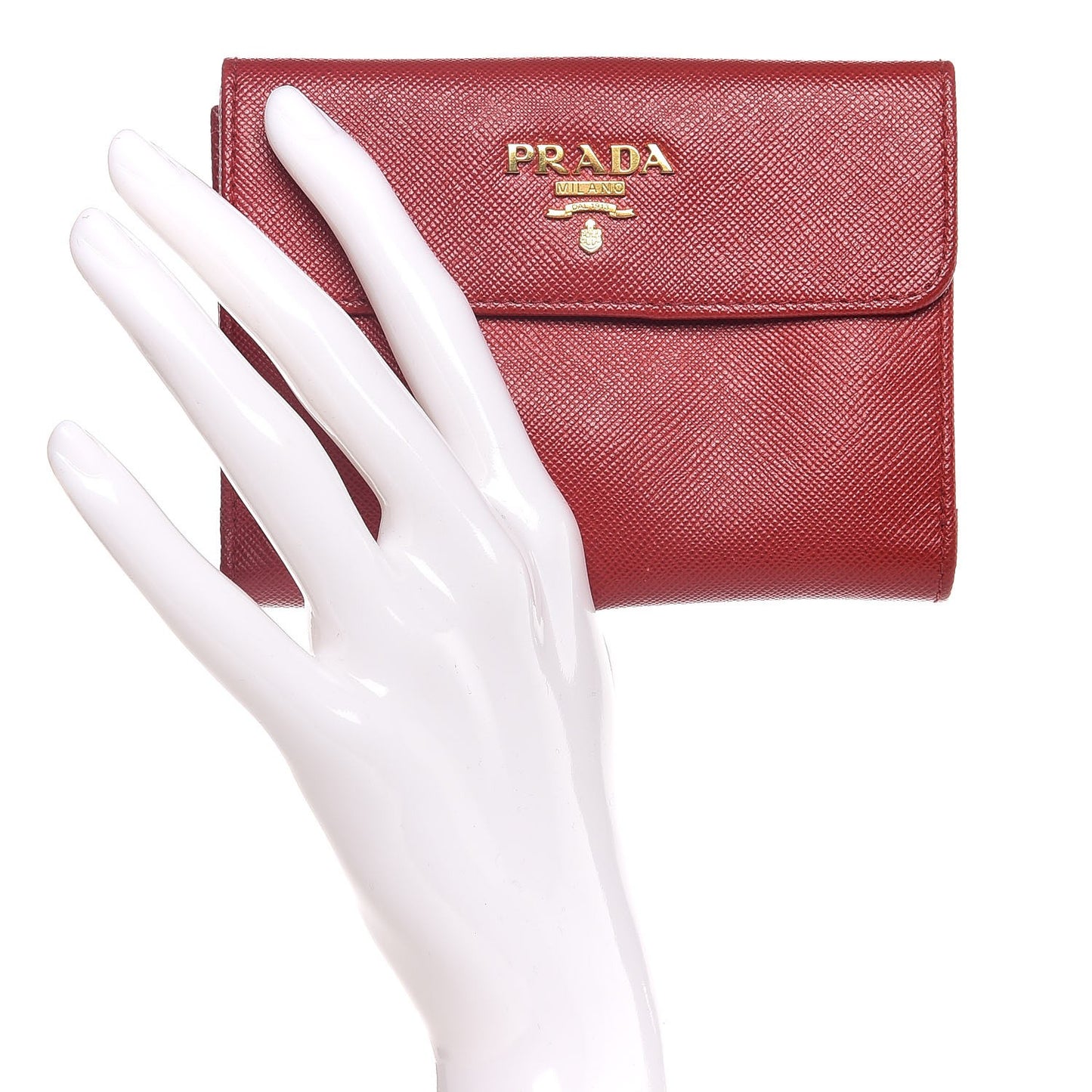 Saffiano Metal Flap Wallet Fuoco