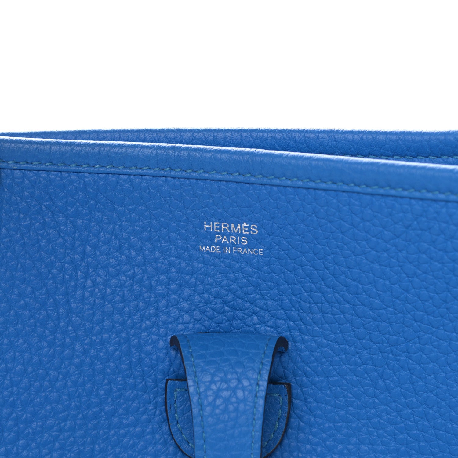 Hermes Taurillon Clemence Evelyne III PM Bleu Hydra 6 of 14