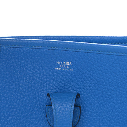 Hermes Taurillon Clemence Evelyne III PM Bleu Hydra 6 of 14