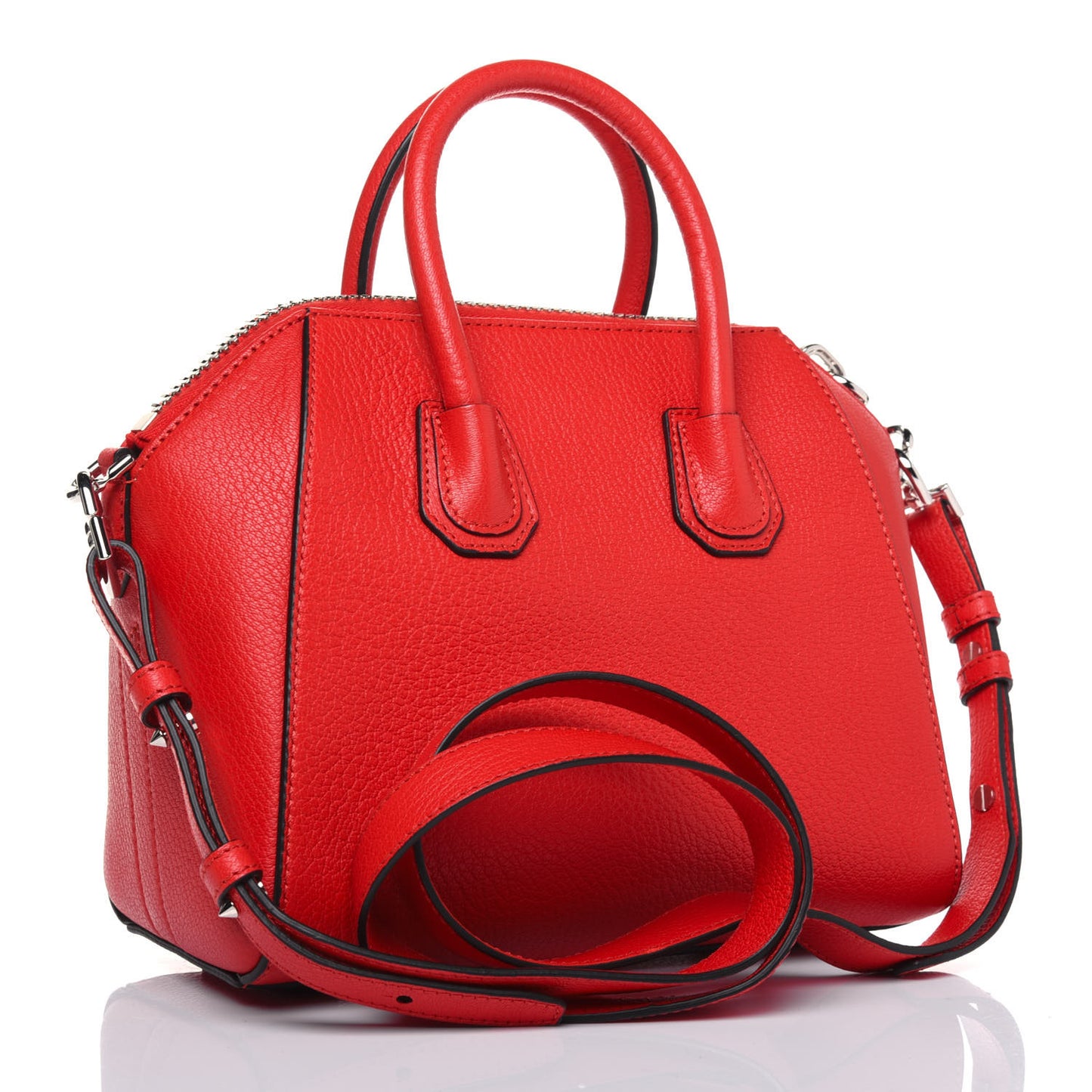 Sugar Goatskin Mini Antigona Pop Red