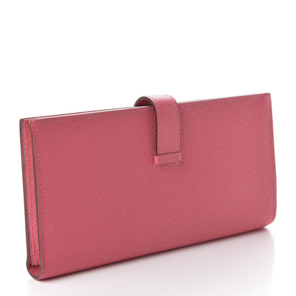 Hermes Epsom Bearn Gusset Wallet Rose Azalee 3 of 10