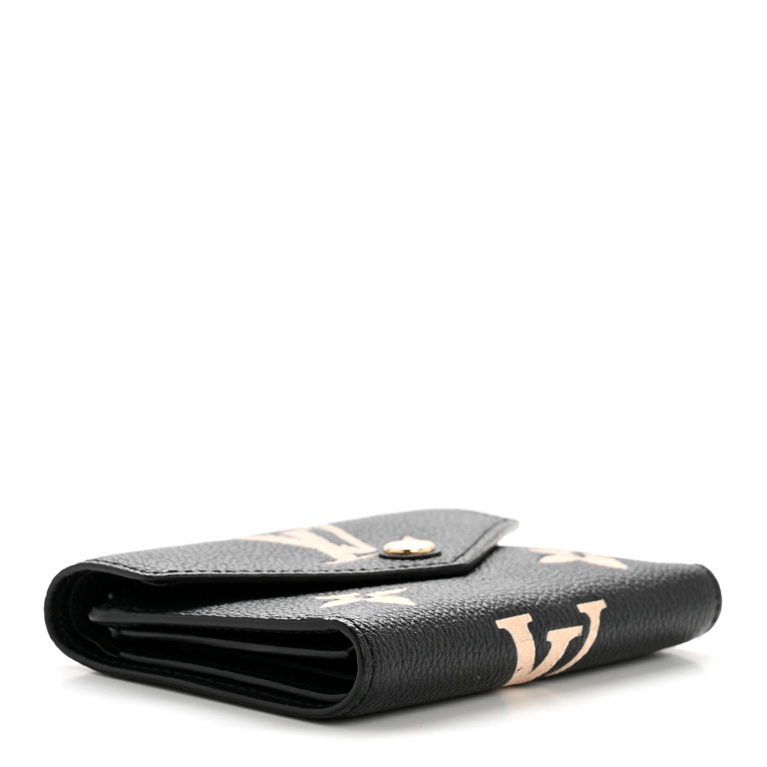 Louis Vuitton Empreinte Monogram Giant Victorine Wallet Black Beige 4 of 11