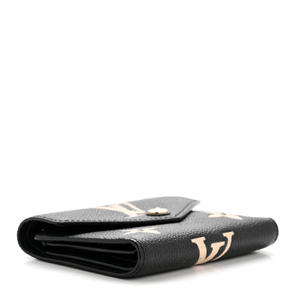 Louis Vuitton Empreinte Monogram Giant Victorine Wallet Black Beige 4 of 11