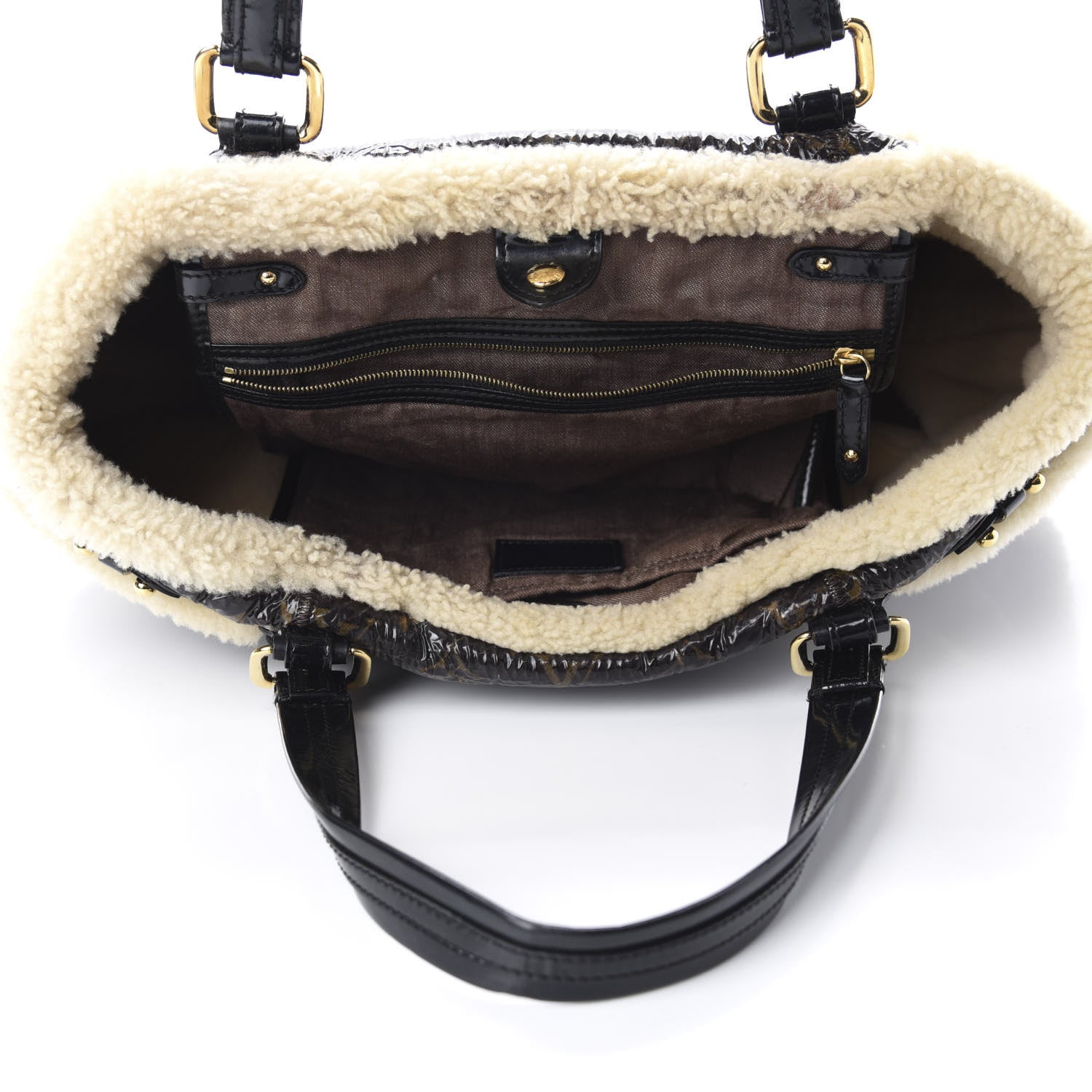 Louis Vuitton Patent Monogram Shearling Sac Thunder 5 of 10