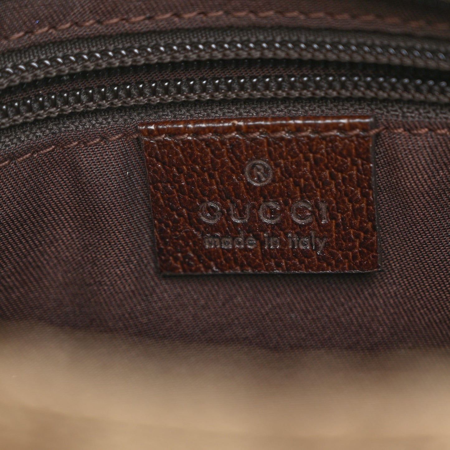 Monogram Web Small Flat Messenger Bag Brown