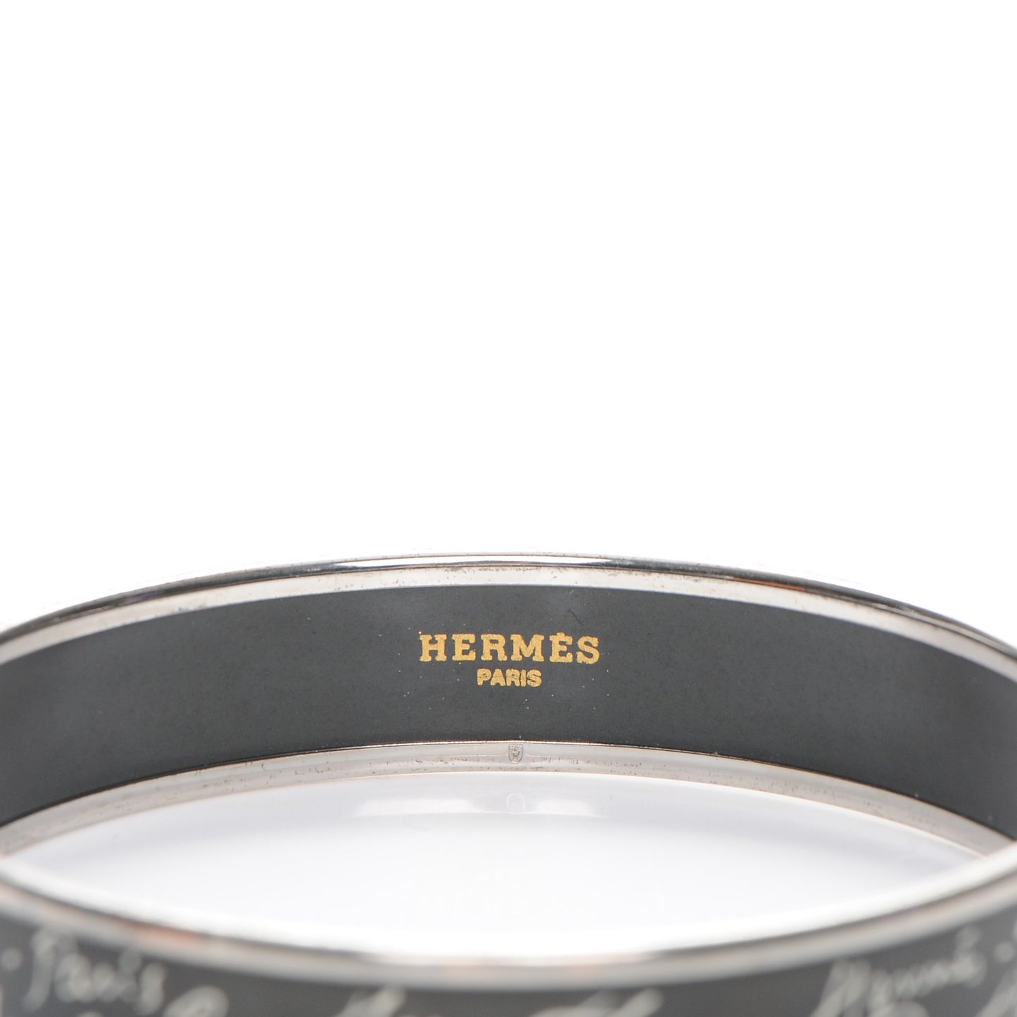 Enamel Printed Handwriting Bracelet 65 Black