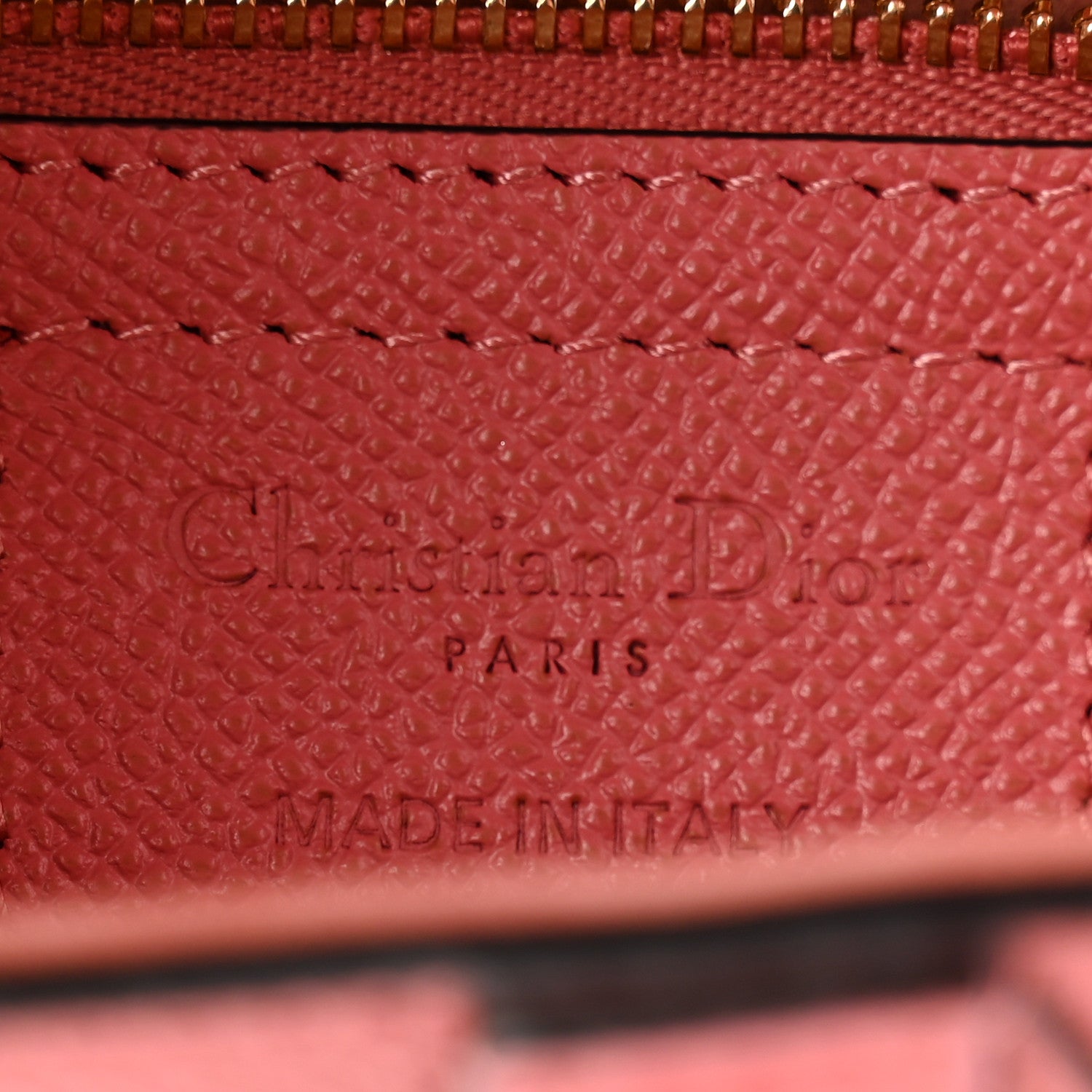 Christian Dior Grained Calfskin Saddle Bag Pink 6 of 11