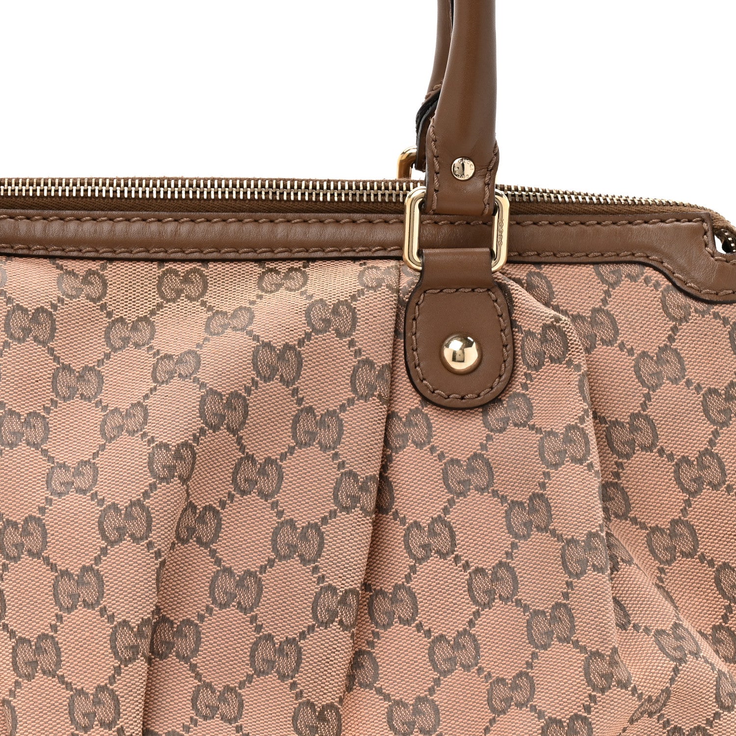 Gucci Monogram Medium Sukey Top Handle Bag Beige Brown 8 of 11