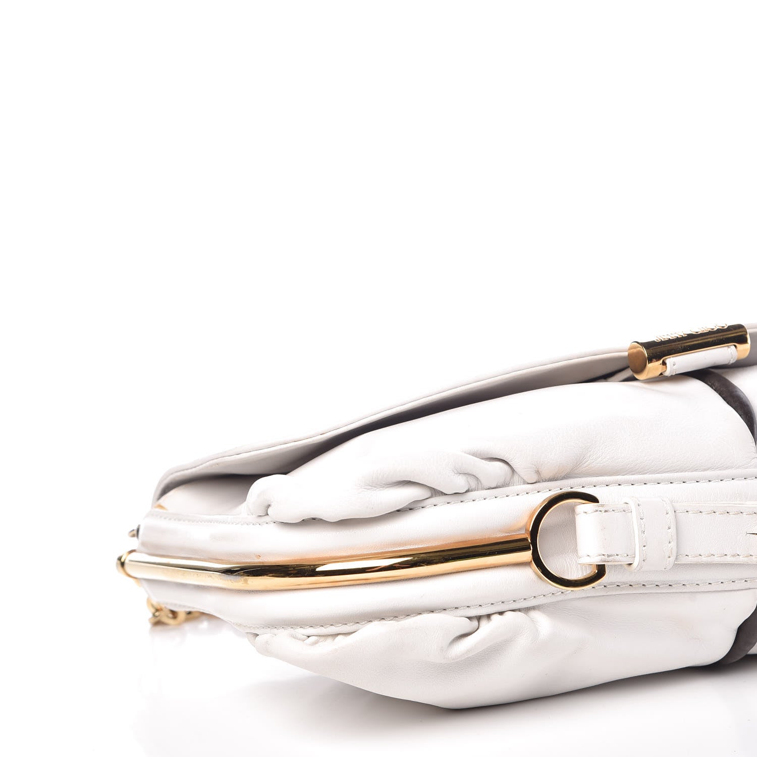 Jimmy Choo Calfskin Flap Shoulder Bag White 11 of 15