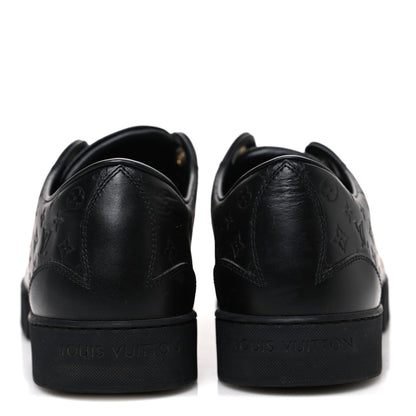 Louis Vuitton Calfskin Embossed Monogram Mens Luxembourg Sneakers 36 Black 6 of 10