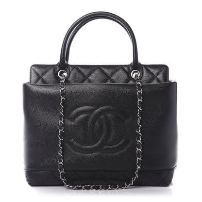 Chanel Soft Caviar CC Medium Top Handle Tote Black 1 of 9
