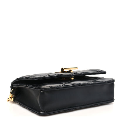 Louis Vuitton Lambskin Malletage Wallet On Chain GO-14 Black 4 of 9
