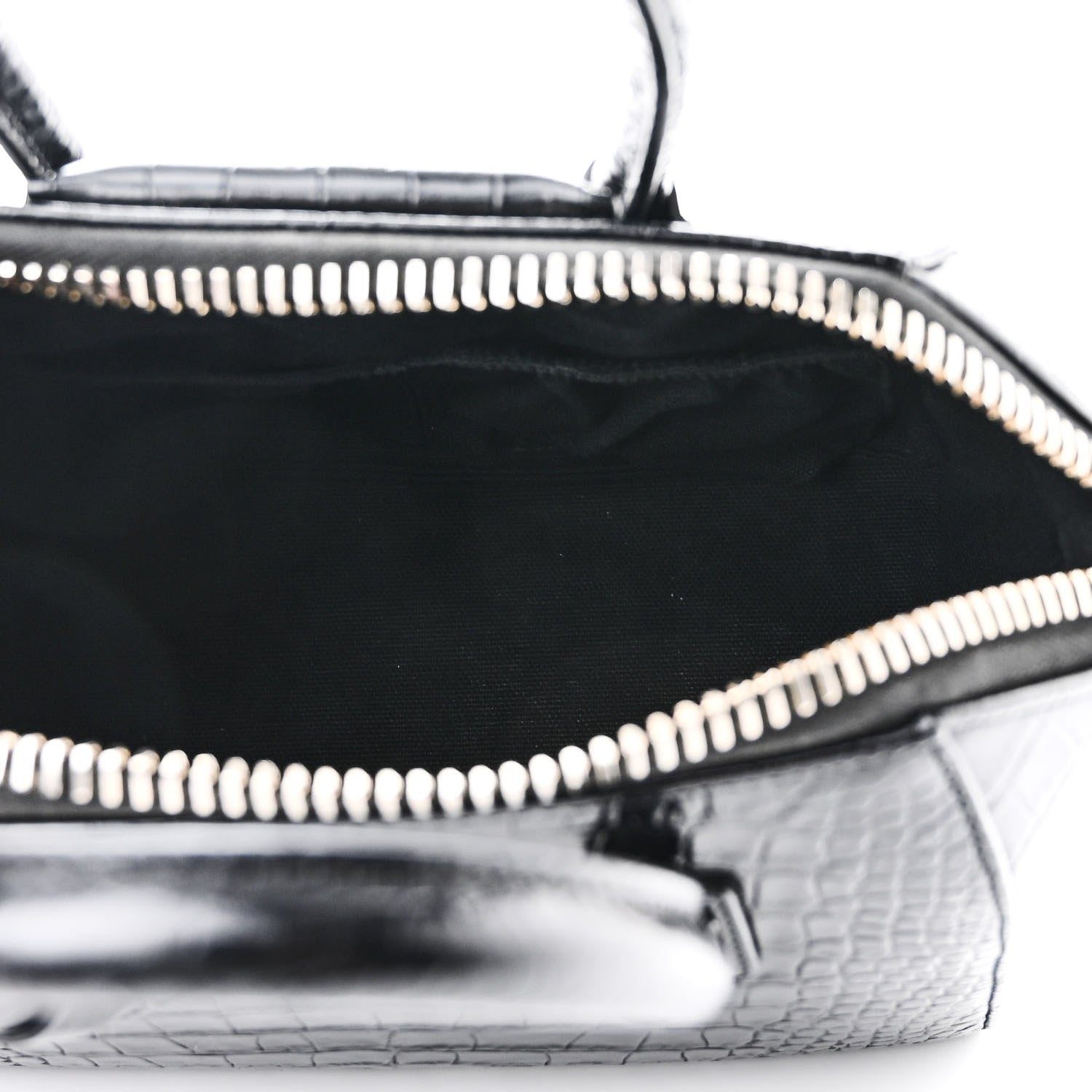 Givenchy Calfskin Crocodile Embossed Mini Antigona Black 5 of 10