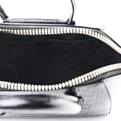 Givenchy Calfskin Crocodile Embossed Mini Antigona Black 5 of 10