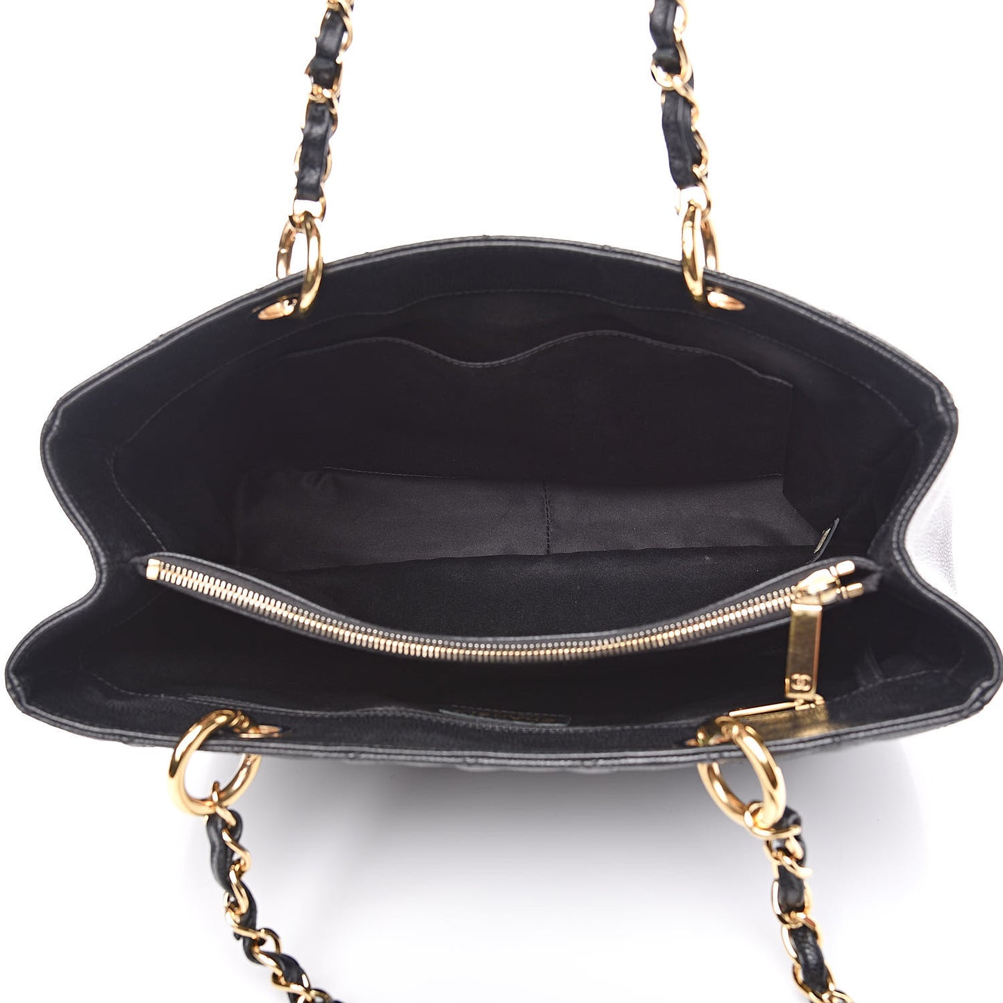 Caviar Quilted Grand Shopping Tote GST Black