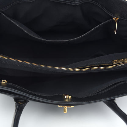 Chanel Calfskin Cerf Executive Shopper Tote Black 5 of 7