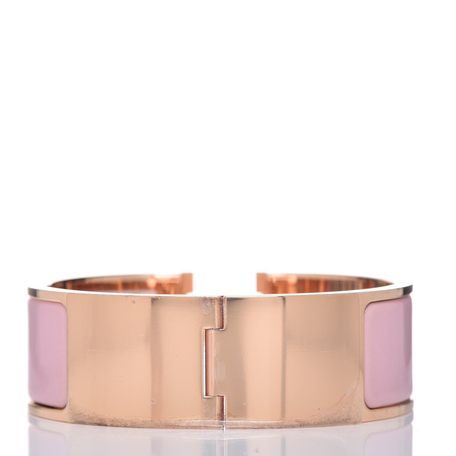 Hermes Enamel Wide Clic Clac H PM Bracelet Rose Nacarat 3 of 6