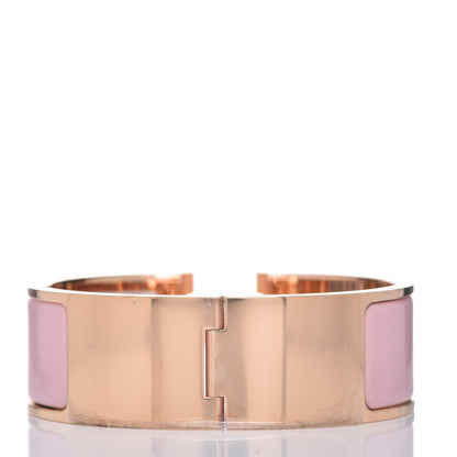 Hermes Enamel Wide Clic Clac H PM Bracelet Rose Nacarat 3 of 6