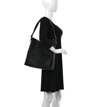 MCM Calfskin Ottomar Monogram Large Klara Hobo Black 2 of 8