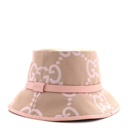 Gucci Monogram Jumbo GG Mosteria Bucket Hat S Beige Perfect Pink 1 of 8
