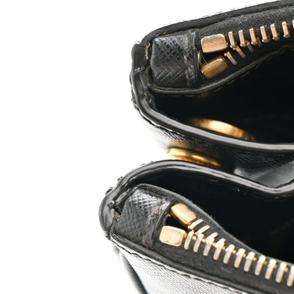 Prada Saffiano Lux Medium Double Zip Black 11 of 13
