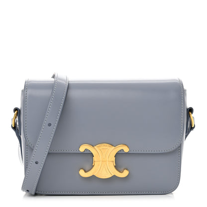 Celine Shiny Calfskin Teen Triomphe Pearl Blue 1 of 13