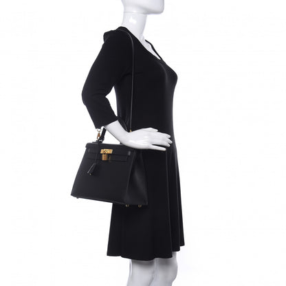 Hermes Epsom Kelly Sellier 28 Black 2 of 11