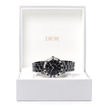 Christian Dior Stainless Steel Ceramic Diamond 38mm Dior VIII Quartz Watch Black 6 of 6