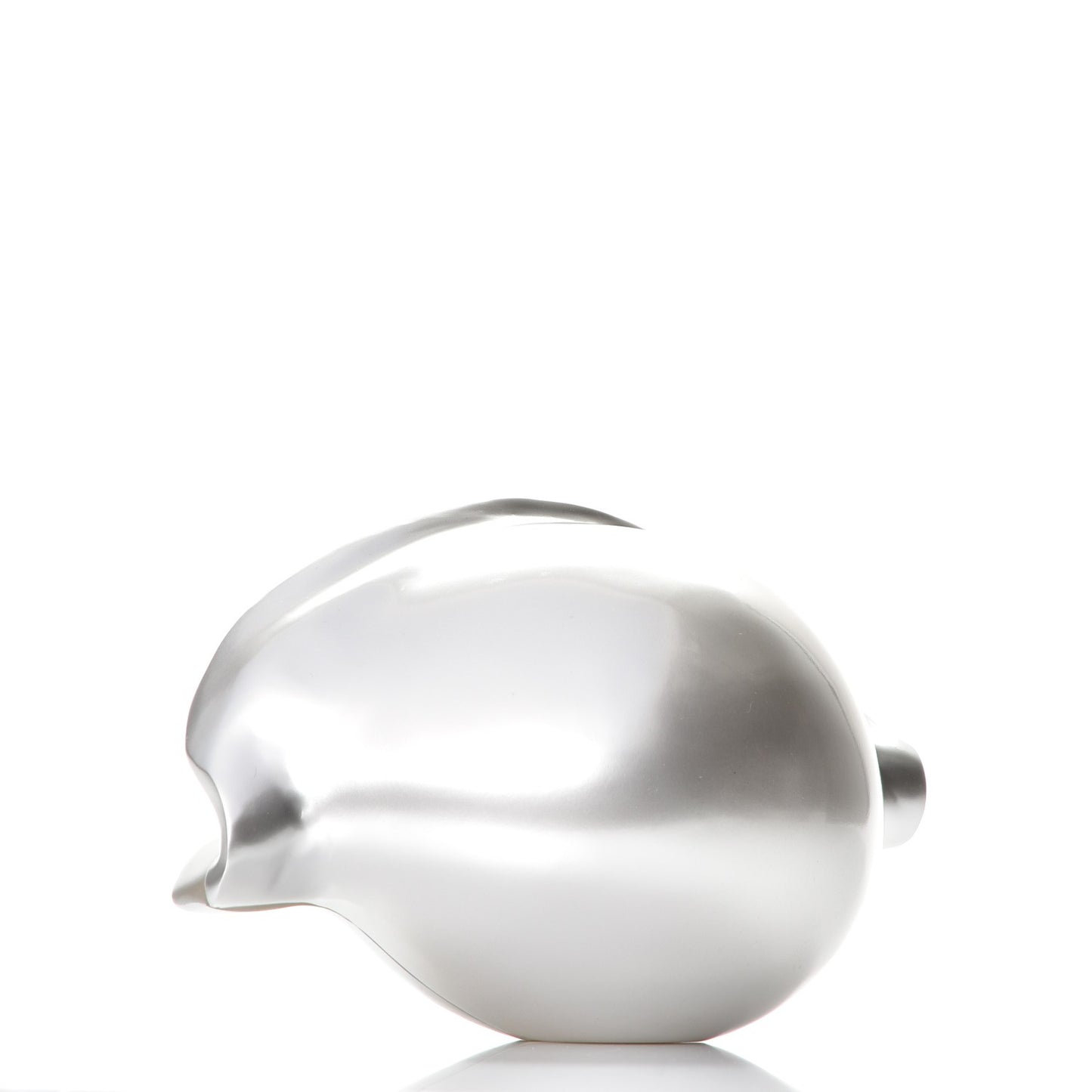 Plexiglass Conch Shell Minaudiere Clutch Silver