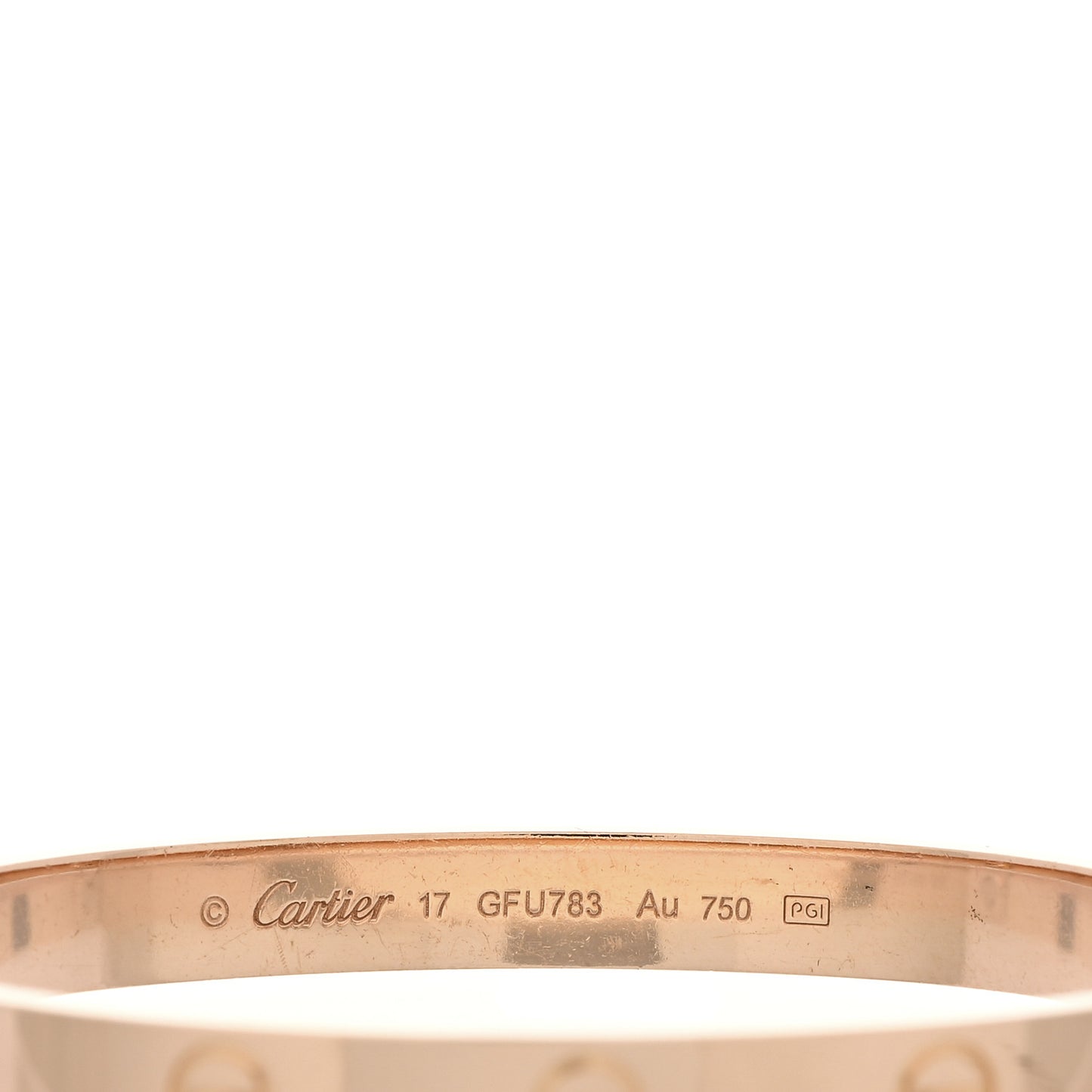 18K Pink Gold LOVE Bracelet 17