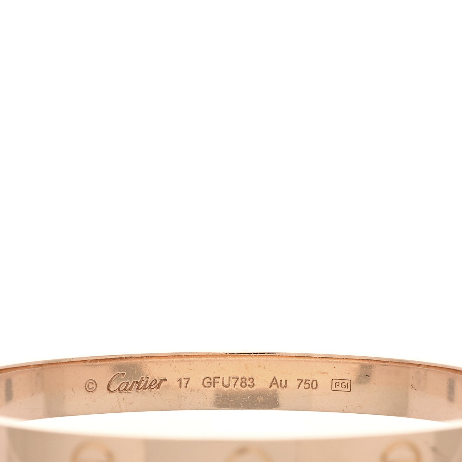 Cartier 18K Pink Gold LOVE Bracelet 17 8 of 8