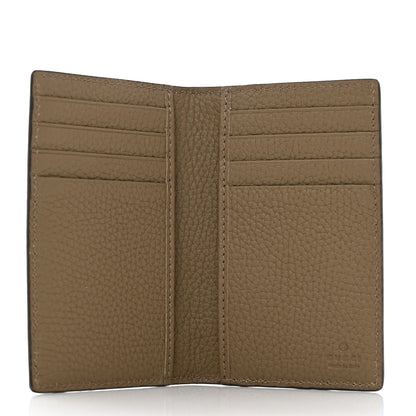 Gucci Piuma Calfskin Jumbo GG Embossed Card Case Taupe 5 of 8