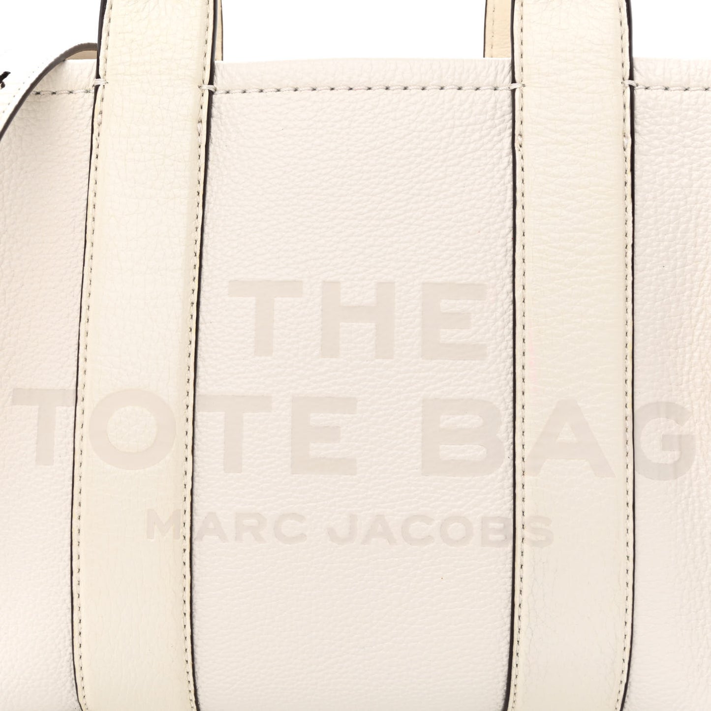 Grained Calfskin Mini The Tote Bag Cotton Silver