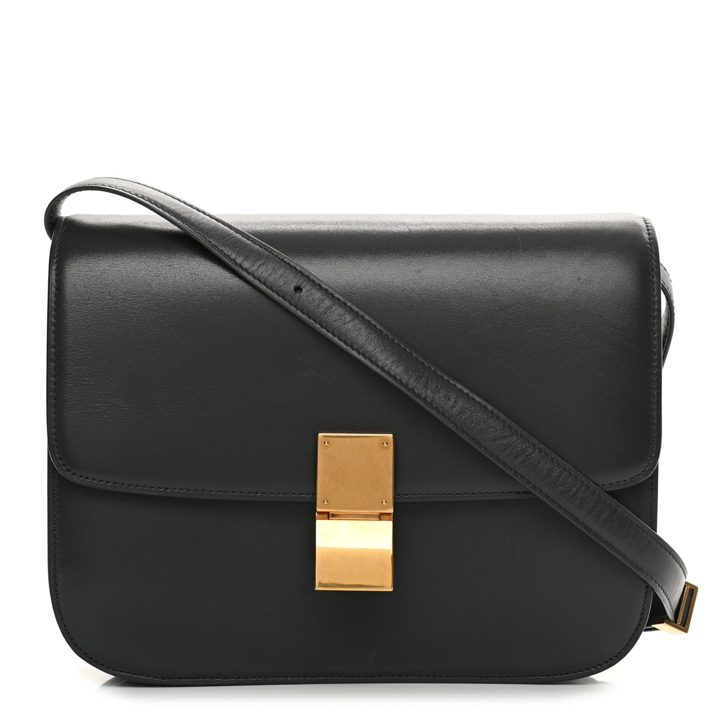 Box Calfskin Medium Classic Box Flap Bag Anthracite