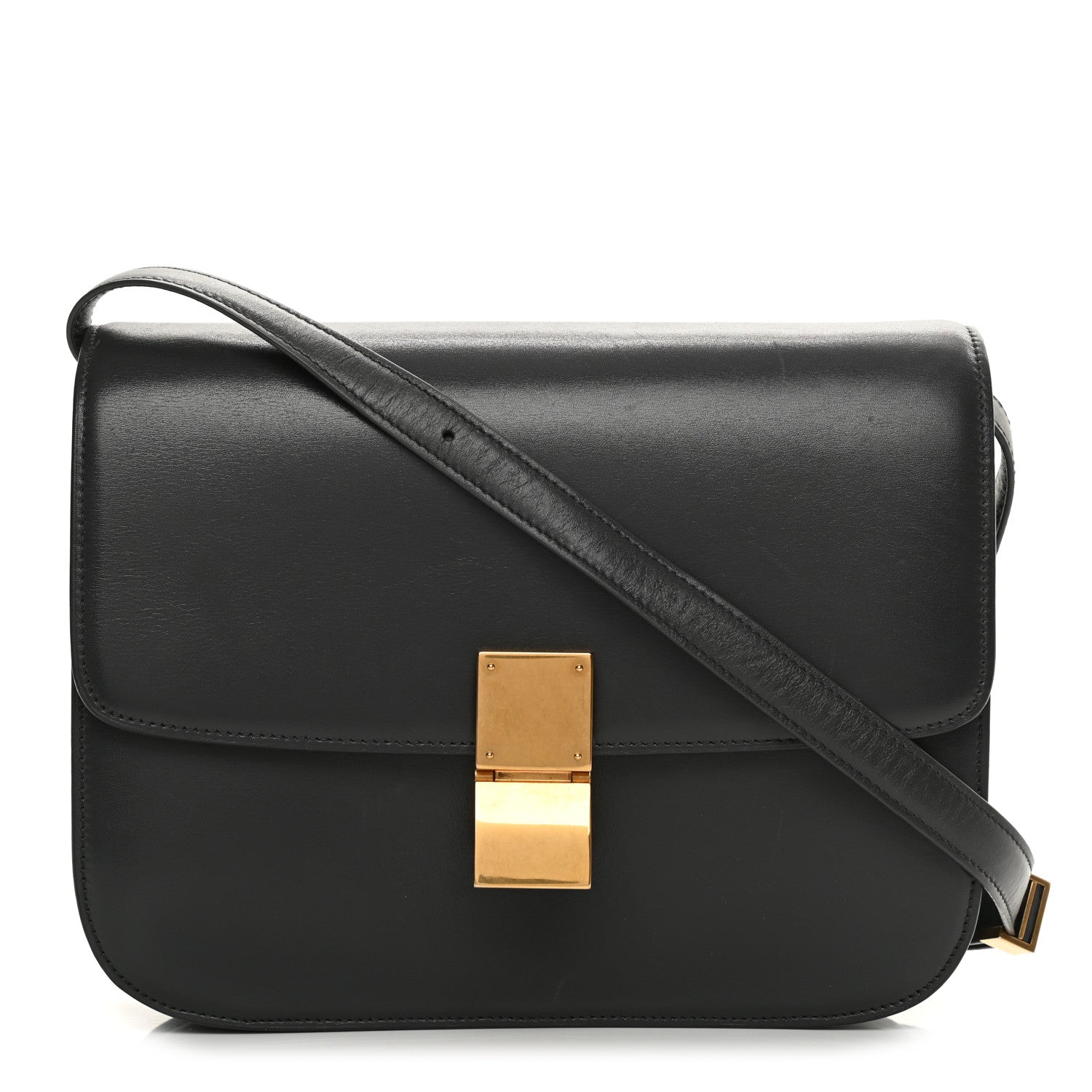 Celine Box Calfskin Medium Classic Box Flap Bag Anthracite 1 of 18