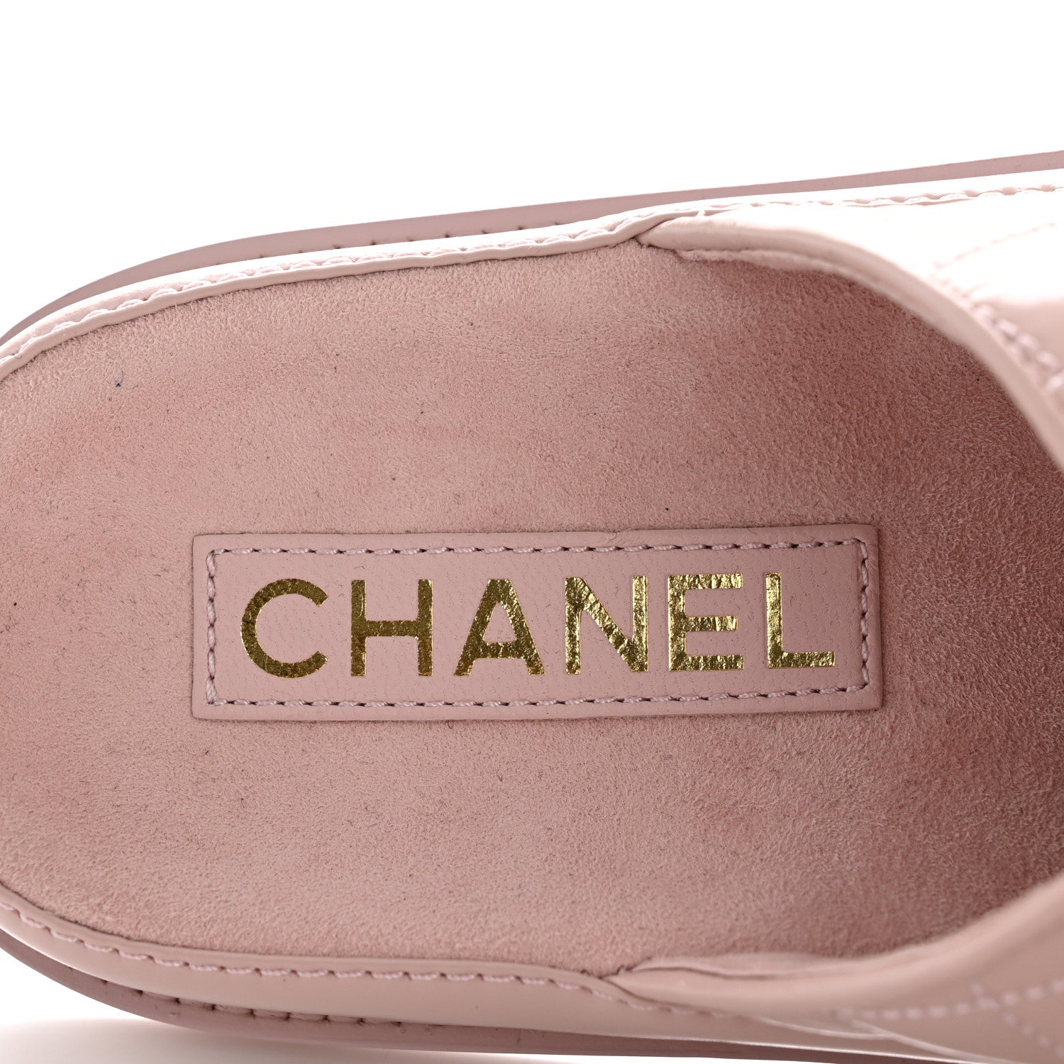 Chanel Shiny Calfskin Crystal Quilted Velcro Dad CC Slide Sandals