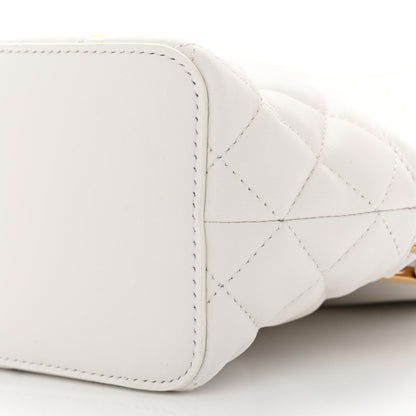Versace Nappa Quilted Medusa Bucket Bag White 10 of 10