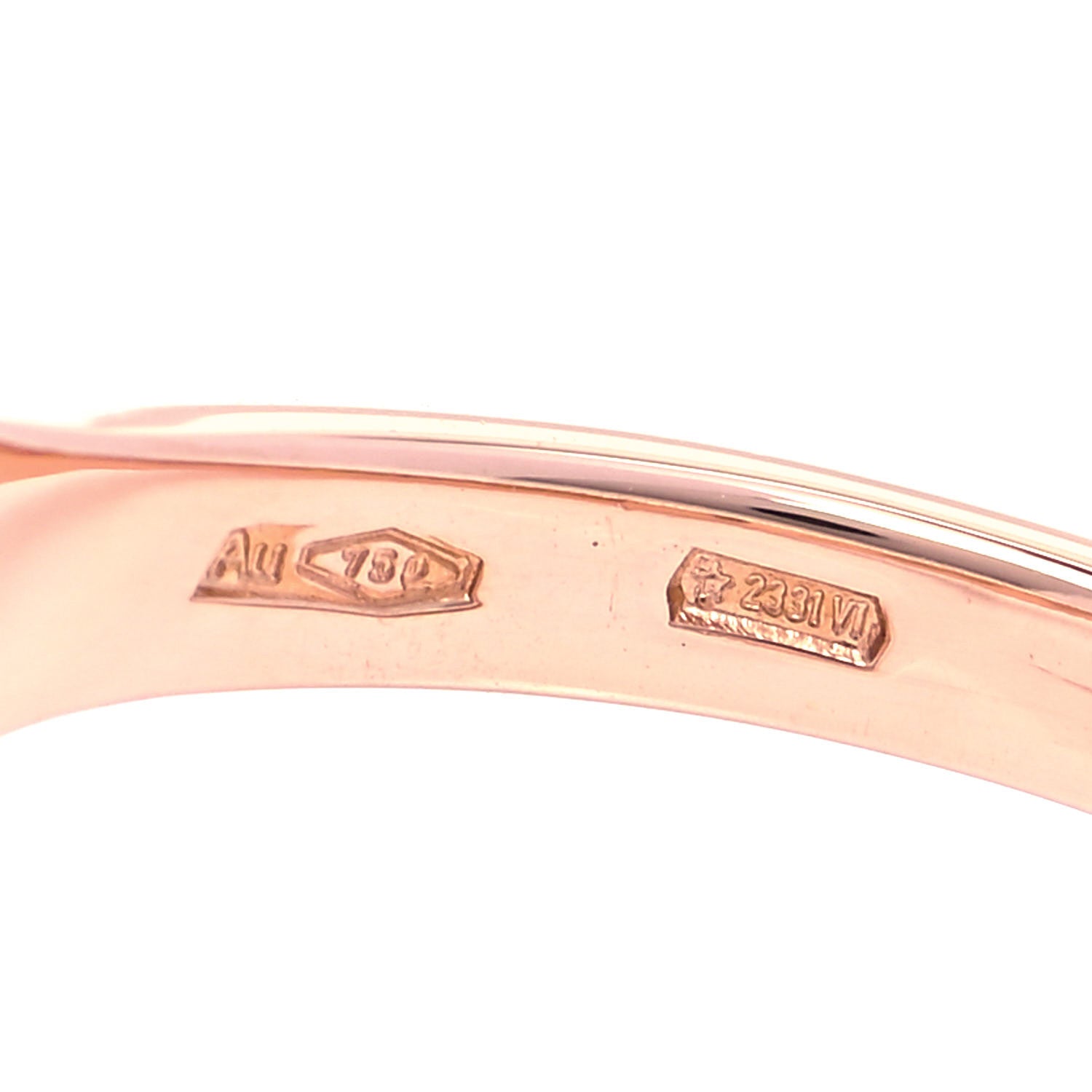 Bulgari 18K Rose Gold Diamond Mother of Pearl Divas' Dream Charm Ring 53 6.25 4 of 4